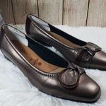 ROS HOMMERSON Size 9 Taupe, Metallic, Brown Solid Narrow Kitten Heels Photo 0