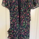 SALONI
Cedar Leaf Print Silk Maxi Dress Blue Size 4 Photo 7