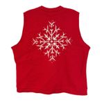 Coldwater Creek Snowflake Embroidered Wool Vest Womens L/XL Red Cottagecore Knit Photo 3
