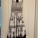 Chic Brown and White Backless Dress Black Size XL Photo 1