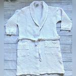 Women’s 100% Cotton White Waffle Knit Robe with Eyelet Accent Trim Size undefined Photo 3