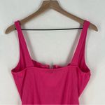 Lulus  Vibrant Pink Stretch‎ Ribbed Sleeveless Wired Bra Thong Bodysuit NWT XL Photo 9