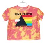 Pink Floyd Pink Yellow Tie Dye Cropped Graphic Tee Sz S Photo 4
