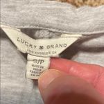 Lucky Brand Gray Embellished Cap Sleeve Tee Photo 1