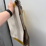 BROMEN Yellow Cream‎ Colorblock Shoulder Bag Women’s Structured Tote Purse Photo 7