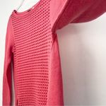 Elie Tahari Cashmere Wool Blend Sweater Size Small Coral Open Weave Photo 5