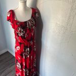 Mlle Gabrielle  Red Floral Maxi Dress Photo 7