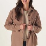 THE NORMAL BRAND BRIGHTSIDE FLANNEL LINED JACKET IN PINEBARK SZ MEDIUM Brown Photo 0