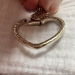 Brighton Vintage Silver tone Scroll Heart Charm Clip Swarovski Crystal Necklace Photo 6