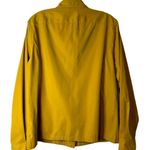 Faconnable polyester‎ nylon button up shirt jacket size large dry clean only Yellow Photo 5