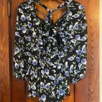 Kiss the Sky Urban outfitters Floral Black and Blue Women's Romper Photo 1