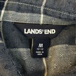 Lands' End  Blue Patchwork Denim Style 100% Cotton Long Sleeve Knee Length Dress M Photo 4