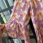 Ivy Jane Anthropologie babydoll blouse Novelty Rooster print  ruffles bell sleeve Photo 5