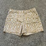 Anthropologie Elevenses  cream & yellow print shorts size 4 Photo 1
