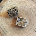 Viking Celtic style silver tone earrings studs Photo 1