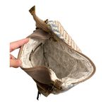 MYRA Blue Chip Shoulder Bag Cotton Fabric Leather Adjustable Strap India NWT Photo 5