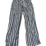 SO  | Blue and White Striped Wide Leg Pants Photo 0