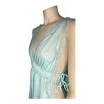 Vintage Sears Sexy Lace Open Sided Lingerie Top green & white size medium Photo 5