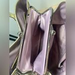 Coach Tartan Plaid Kiss-lock Carryall Lavender & Champagne Tote Photo 8