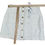 MINKPINK Anthropologie  Saskia Eyelet Cotton Mini Skirt Size‎ XL Cream Photo 7