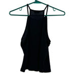 John Galt  one size‎ black ribbed tank top slightly cropped fitted sleeveless Photo 1