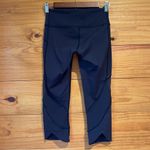 Lululemon  Home Stretch Crop 19” Mesh Sheer Leggings Midnight Navy Blue 4 W6AL8S Photo 2