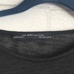 ZARA  Knit Black Tiered Mesh Long Sleeve Photo 3