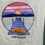 Life is Good Graphic Tank Womens Size XL Casual Summer Sunset Photo 1