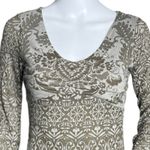 Athleta Dress Womens XXS Gray Brown Hot Creek Burnout Ruched Casual Commute Photo 3