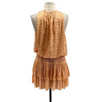 Current Air Los Angeles The Wyland Dress Smocked Mini Orange Floral Size Small Photo 9