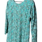   Vintage 60’s/70’s Mint Green Long Sleeve Floral Eyelet Ankle Length Dress Photo 2