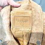 BLANK NYC Suede Leather Moto Zip Up Sleeveless Vest Camel Brown Small Photo 2