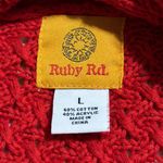 Ruby Rd. women’s size large red crochet sweater short sleeve workwear casual Photo 1