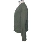 American Eagle Outfitters Tencel Bomber Jacket in Olive Green Size Large Photo 5