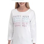 Crown & Ivy large womens 3/4 sleeve raw edge sweeper round neck knit pullover Photo 10