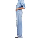 Madewell NWT Low Slung Baggy Jeans Blue Hallstead Wash Size 27 Tall Distressed Photo 2