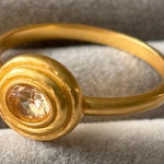 Julie Vos Gold Ring with Crystal Center size 9 Photo 0