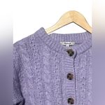 Madewell Pointelle Cable Cardigan Sweater In Lilac Photo 6