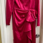Mac Duggal NEW IEENA FOR Pink Long Sleeve Structured Bow Draped Gown Size 6 Photo 1
