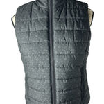 Ann Taylor Loft Puffer Vest Black Women's Size S Floral Zipper Polyester Photo 0