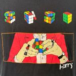 Harry Styles  2018 Black Rubik's Cube Tour Unisex T-Shirt Sz S One Direction Rare Photo 4