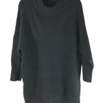 Topshop Sweater Dress Crew Neck Chunky Knit Oversized Wool Blend Black S 4-6 Photo 0