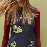 ZARA Black Gold Floral Straight Cut Dress Photo 1