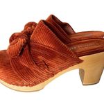Loeffler Randall  Neko Rust Corduroy Stud Clogs Wooden size 6 Photo 5