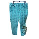 DG2
Diane Gilman Women Denim Pants Stretch Aztec Cutout Green Size 12 Blue Photo 6