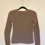 SheIn Rib Knit V-Neck Sweater, Mocha Brown, Size S, EUC Photo 8