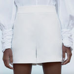 ZARA  High Waisted‎ Sailor Shorts White NWT X-Small Photo 0
