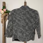 Michael Kors  Black White Tweed Blazer Jacket Three Button Pocketed Size 6 Photo 5