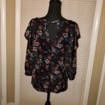 Free People   Ruffle Black w/Flower 🌺 Design Photo 1