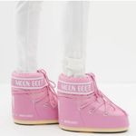 Moon Boot Icon Low Pink Nylon Boots Size 7 Photo 3